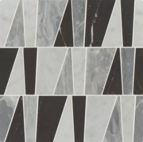 Zayden Honed Marble Mosaic Tile in Cool Blend - marble tile